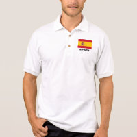 Spanish flag custom polo shirts for men and women