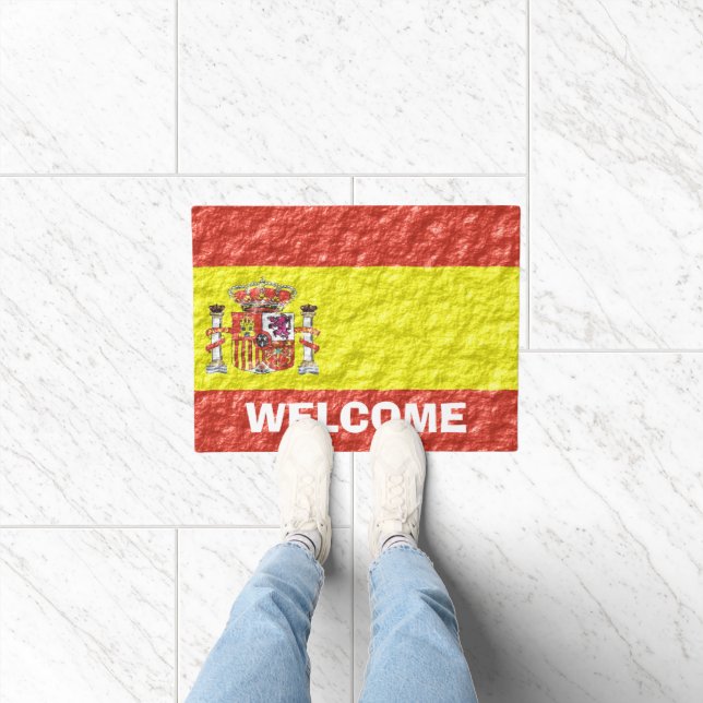 Spanish Flag Design Doormat (Indoor)