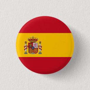 Spanish Flag, Flag of Spain Button