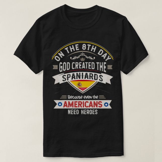 Spanish Flag Funny National Spain Proud Men & Wome T-Shirt (Design Front)