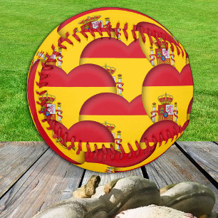 Spanish Flag, Hearts - Baseballs, Love Spain Baseball