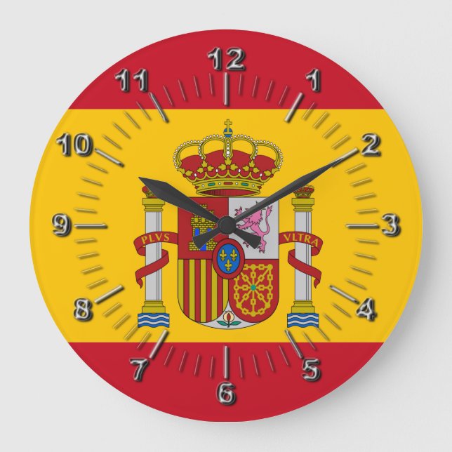 Spanish flag large clock (Front)