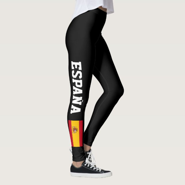 Spanish flag leggings for fitness sports workout (Right)