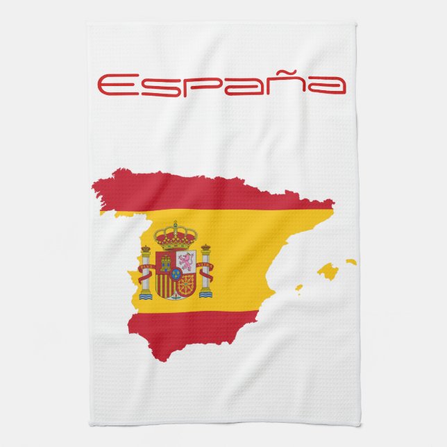 Spanish Flag Map Towel (Vertical)