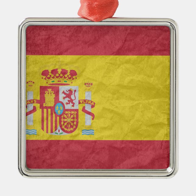 Spanish Flag Metal Ornament (Front)
