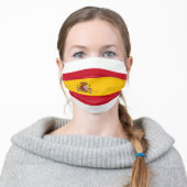 Spanish flag of Spain custom Adult Cloth Face Mask (Worn)