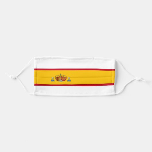 Spanish flag of Spain custom Adult Cloth Face Mask (Front, Folded)