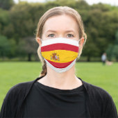 Spanish flag of Spain custom Adult Cloth Face Mask (Outside)