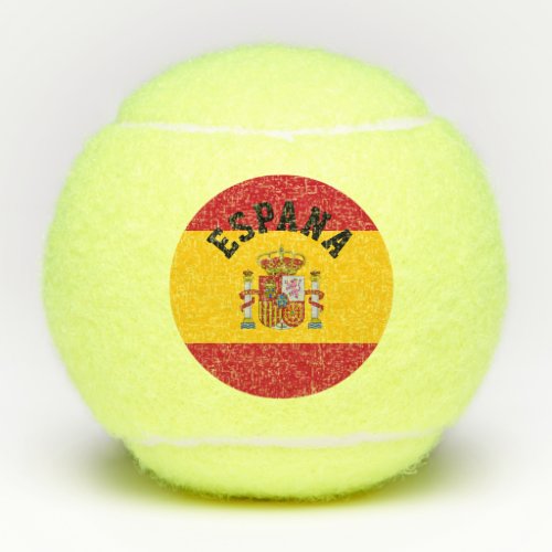 Spanish flag of Spain custom monogram can of Tennis Balls