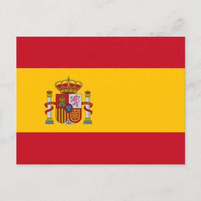 Spanish flag of Spain custom postcards (Front)