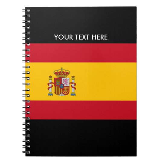 Spanish flag of Spain custom spiral notebook | Zazzle.com