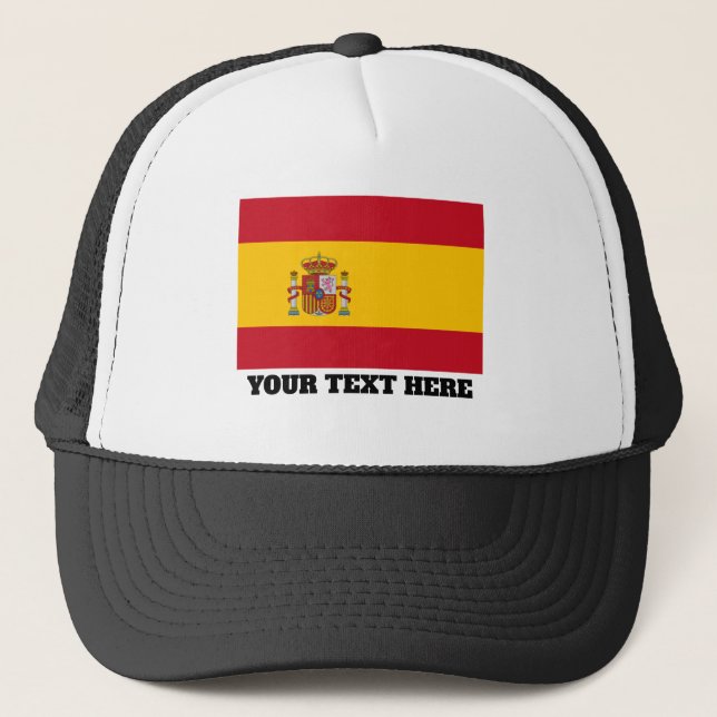 Spanish flag of Spain custom trucker hat (Front)