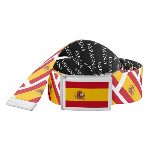 Spanish flag of Spain personalized buckle belt