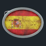 Spanish Flag Oval Belt Buckle<br><div class="desc">Spain Flag; Spanish,  Spaniard; bandera de España; español;</div>