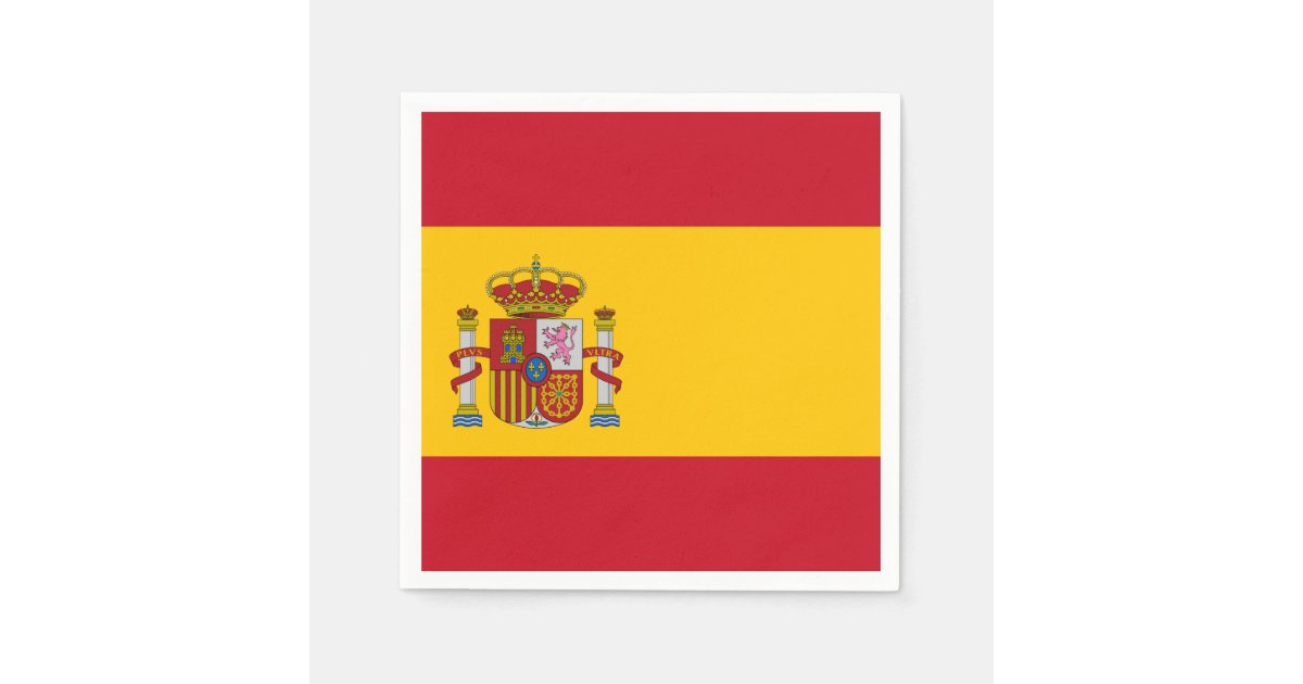 Spanish flag paper napkin