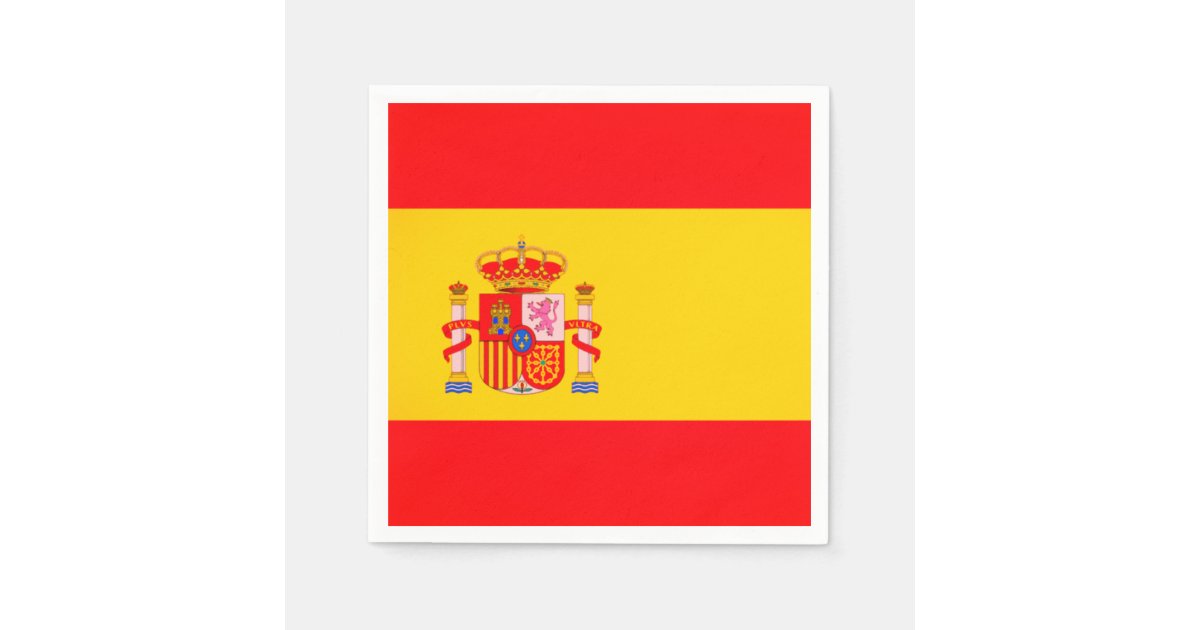 Spanish Flag Paper Napkins Zazzle
