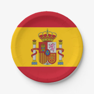 Spanish flag paper plates