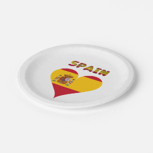 Spanish flag paper plates