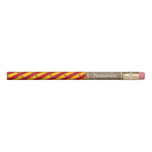 Spanish Flag Pencil  cute Spain  Name