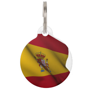 Spanish flag pet ID tag
