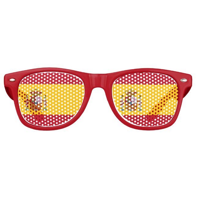 Spanish flag retro sunglasses (Front)
