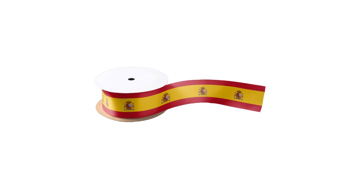 Spanish flag ribbon Zazzle