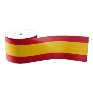 Spanish flag ribbon, fashion colours of Spain Grosgrain Ribbon