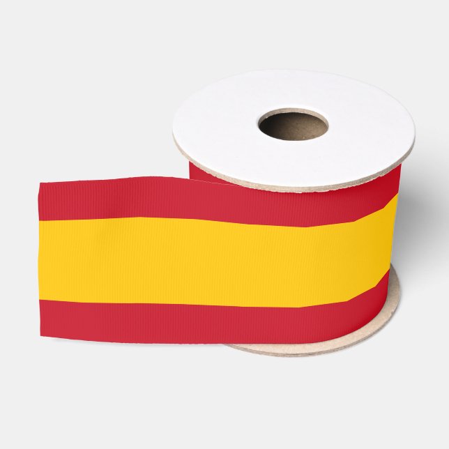 Spanish flag ribbon, fashion colours of Spain Grosgrain Ribbon (Spool)