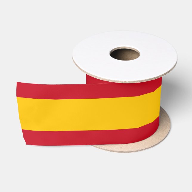 Spanish flag ribbon, fashion colours of Spain Satin Ribbon (Spool)