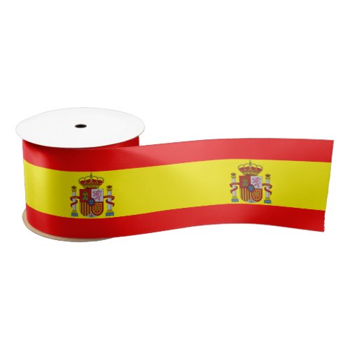 Spanish flag satin ribbon