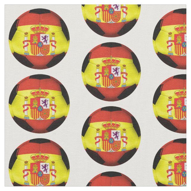 Spanish Flag Soccer Ball Fabric (Close Up)