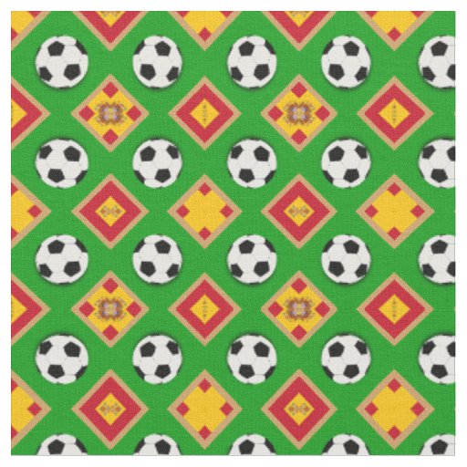 Spanish Flag & Soccer Ball /Spain Football fashion Fabric