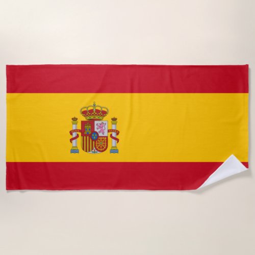 Spanish Flag Spain Beach Towel
