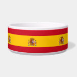 Spanish Flag (Spain) Bowl<br><div class="desc">This design features the flag of Spain (known in Spanish as "España"), officially known as the Kingdom of Spain (in Spanish, "Reino de España"), which is a country in Southwestern Europe with some pockets of territory across the Strait of Gibraltar and the Atlantic Ocean. Its continental European territory is situated...</div>