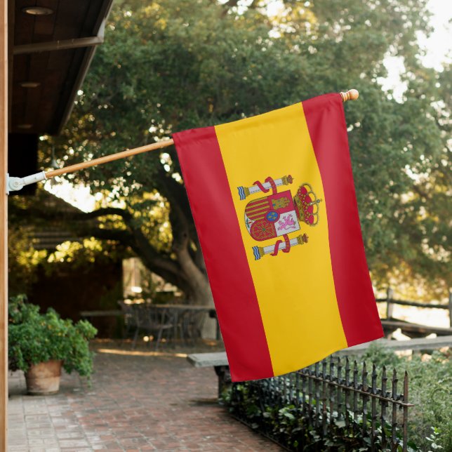 Spanish Flag & Spain country house flag /sports (In SItu)