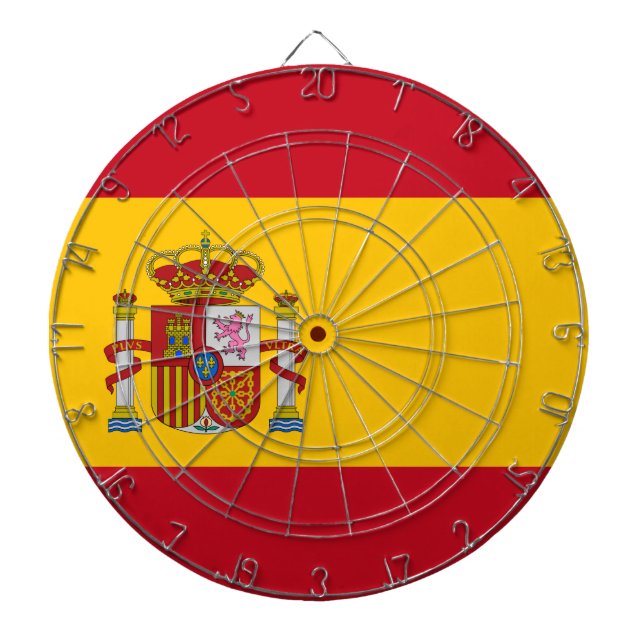 Spanish Flag (Spain) Dart Board (Front)