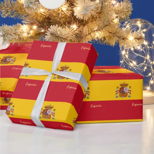 Spanish Flag  Spain gifts sports fans Wrapping Paper