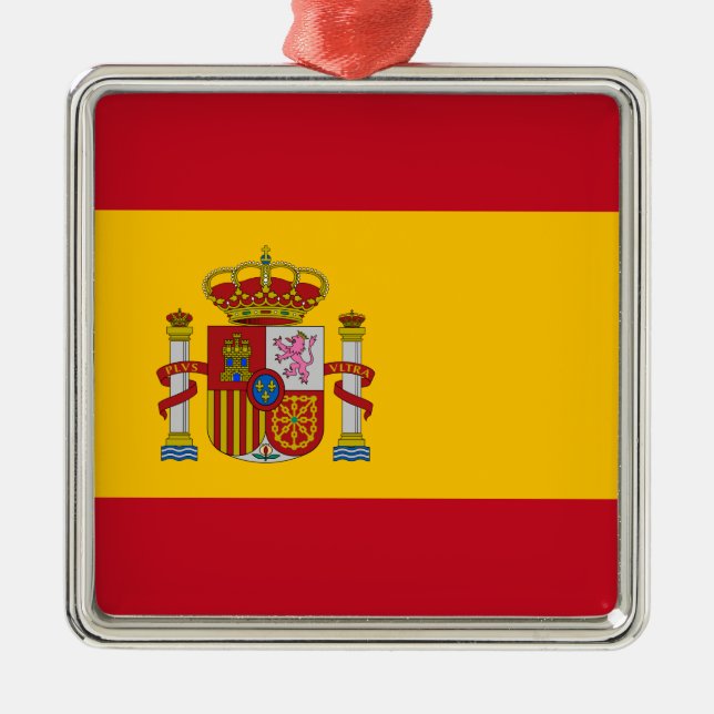 Spanish Flag (Spain) Metal Ornament (Front)