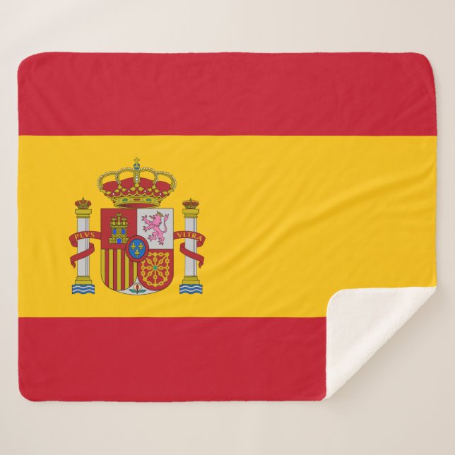 Spanish Flag (Spain) Sherpa Blanket (Front (Horizontal))