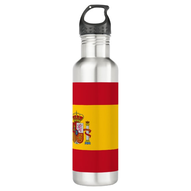 Spanish Flag (Spain) Stainless Steel Water Bottle (Front)