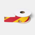 Spanish Flag &amp; Spain travel, holiday /sport fans Satin Ribbon