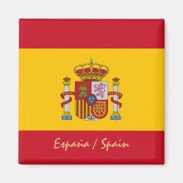 Spanish flag & Spain travel, holiday /sports fans Magnet