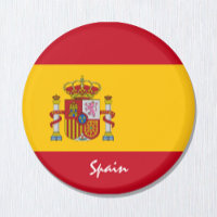 Spanish flag & Spain travel, holiday /sports fans Magnet