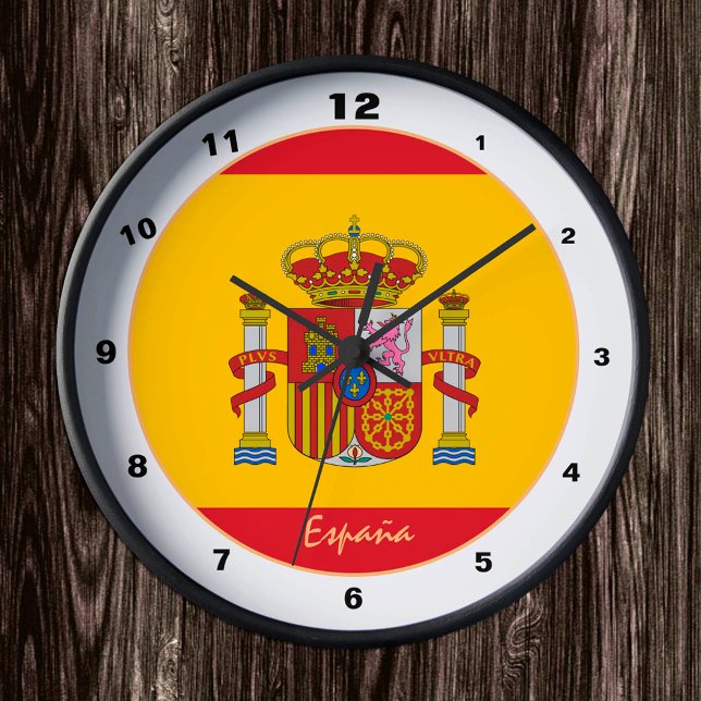 Spanish Flag & Spain trendy fashion /design clock (Creator Uploaded)