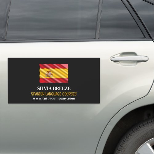 Spanish Flag Spanish Language Tutor Teacher Car Magnet