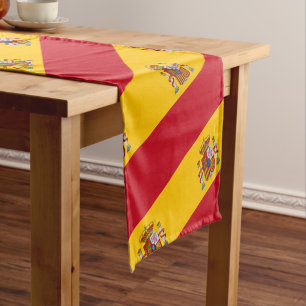 Spanish flag & Sports fans house / Spain Short Table Runner