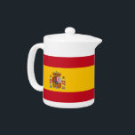 Spanish Flag Teapot<br><div class="desc">Elevate your tea time with our exquisite teapot featuring the flag of Spain! This beautifully designed teapot combines functionality with a vibrant expression of Spanish pride, showcasing the iconic colors of the Spanish flag. It's an ideal centerpiece for gatherings, celebrations, or a cozy afternoon tea, allowing you to share your...</div>