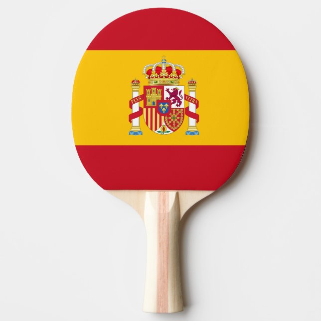 Spanish flag tennis court ping pong paddle (Front)