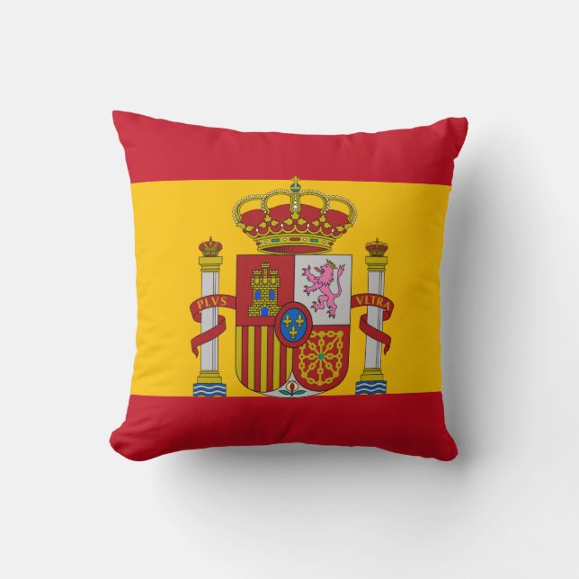 Spanish flag throw pillow (Front)