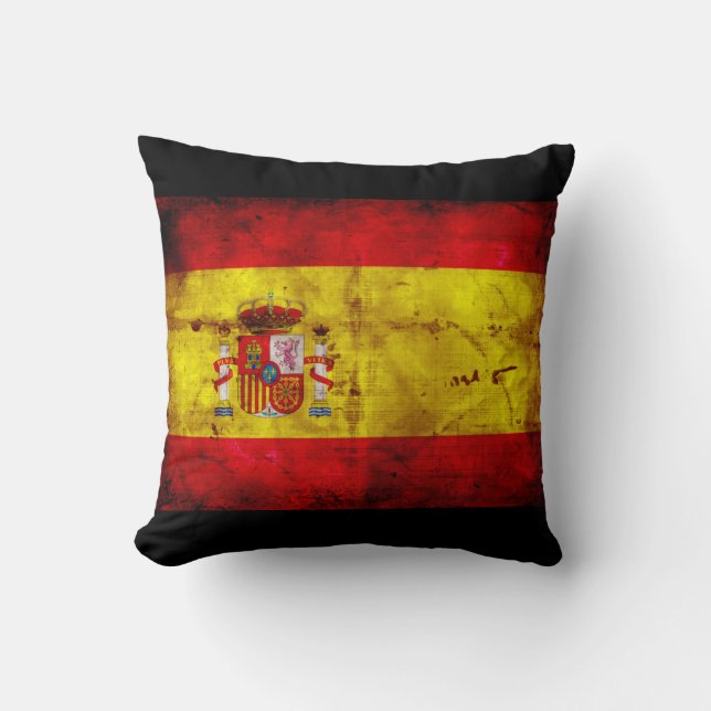 Spanish Flag Throw Pillow (Front)